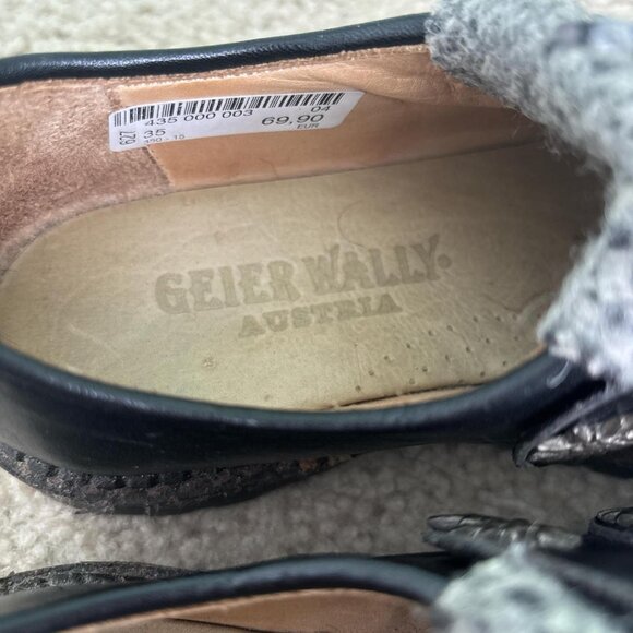 VTG Geier Wally Austria Lugsole Kilty Oxfords Shoes Women's 5 EU 35 Leather - Picture 4 of 8
